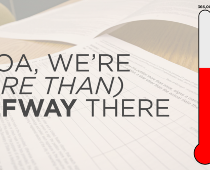 Nous sommes à mi-chemin! We’re halfway there!