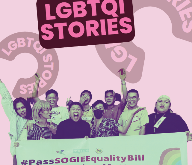 E-magazine cover: a group photo of people holding a banner on passing the SOGIE Equality Bill