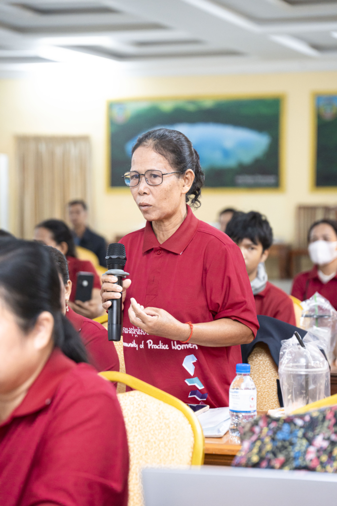 One of the participants sharing her experience and thoughts