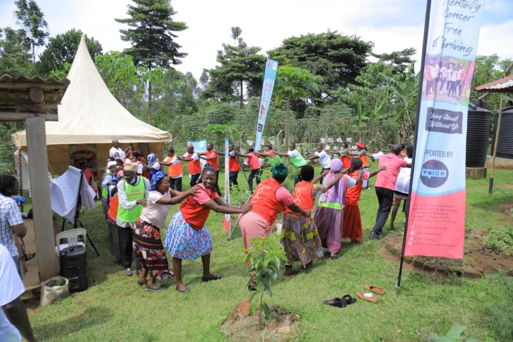 A physical exercise and recreational activity during a peer session in Mende subcounty