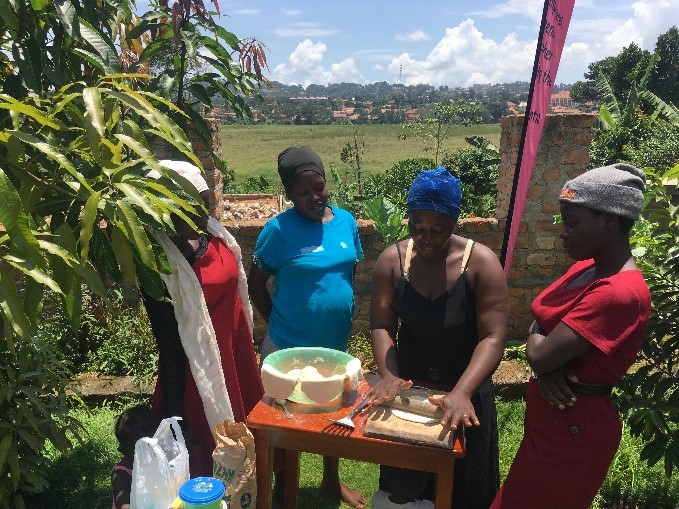 Some of the solidarity Members during the baking training on 08th March 2024 at Smile Again Family Project Premises.