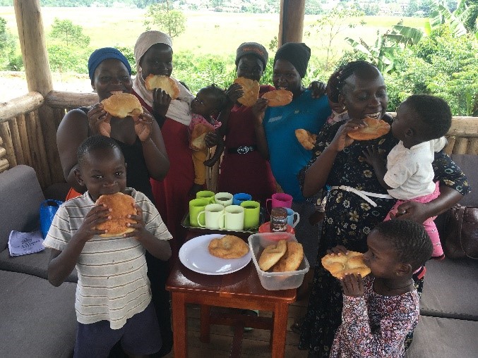 Some of the solidarity Members during the baking training on 08th March 2024 at Smile Again Family Project Premises.